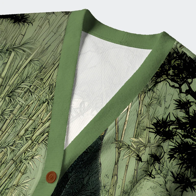 Tokyo-Lion Cat Under The Moon Ugly Cardigan Sweater