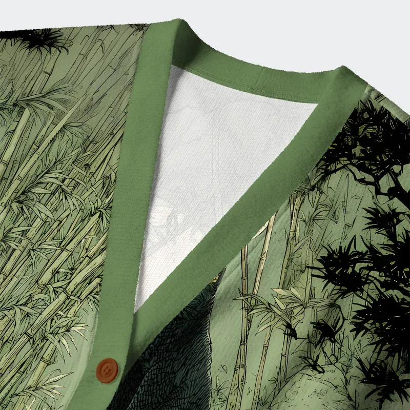 Tokyo-Lion Cat Under The Moon Ugly Cardigan Sweater