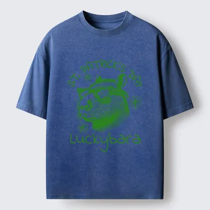 Tokyo-Lion St Patrick's Day Capybara Meme Washed T-Shirt
