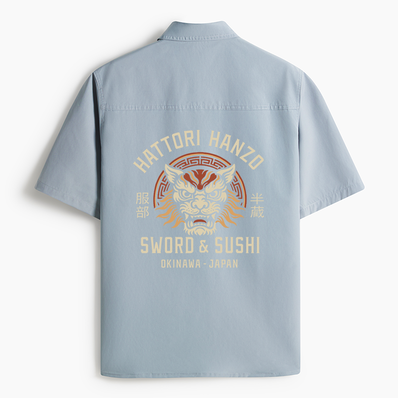 Tokyo-Lion Hattori Lion Japanese Samurai Work Shirt-Tokyo-Lion