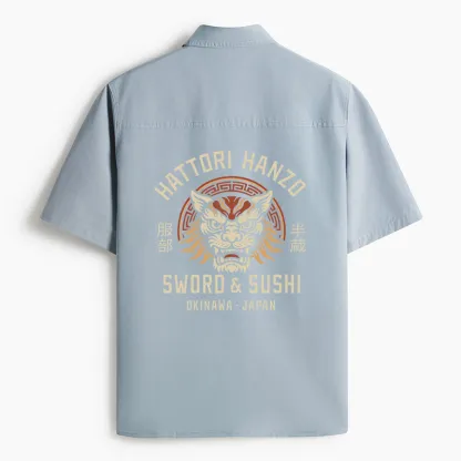 Tokyo-Lion Hattori Lion Japanese Samurai Work Shirt-Tokyo-Lion