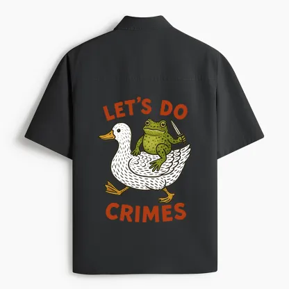 Tokyo-Lion Frog Ready To Commit Crime Work Shirt-Tokyo-Lion