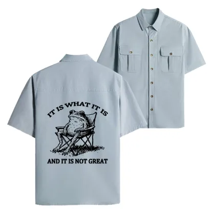 Tokyo-Lion Resting Frog Funny Work Shirt-Tokyo-Lion