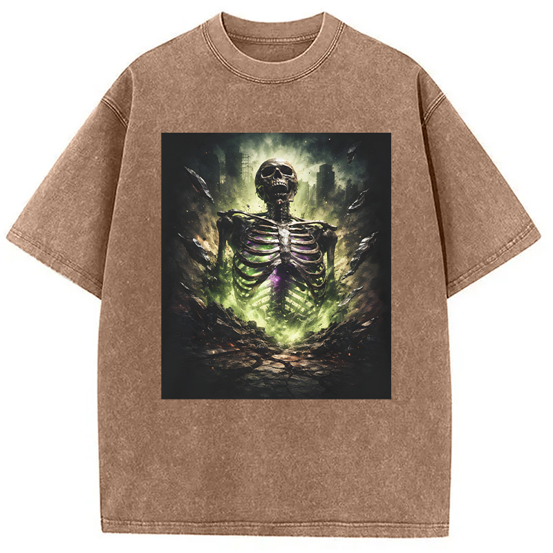 Tokyolion Radioactive Inspired Skeleton Washed T-Shirt
