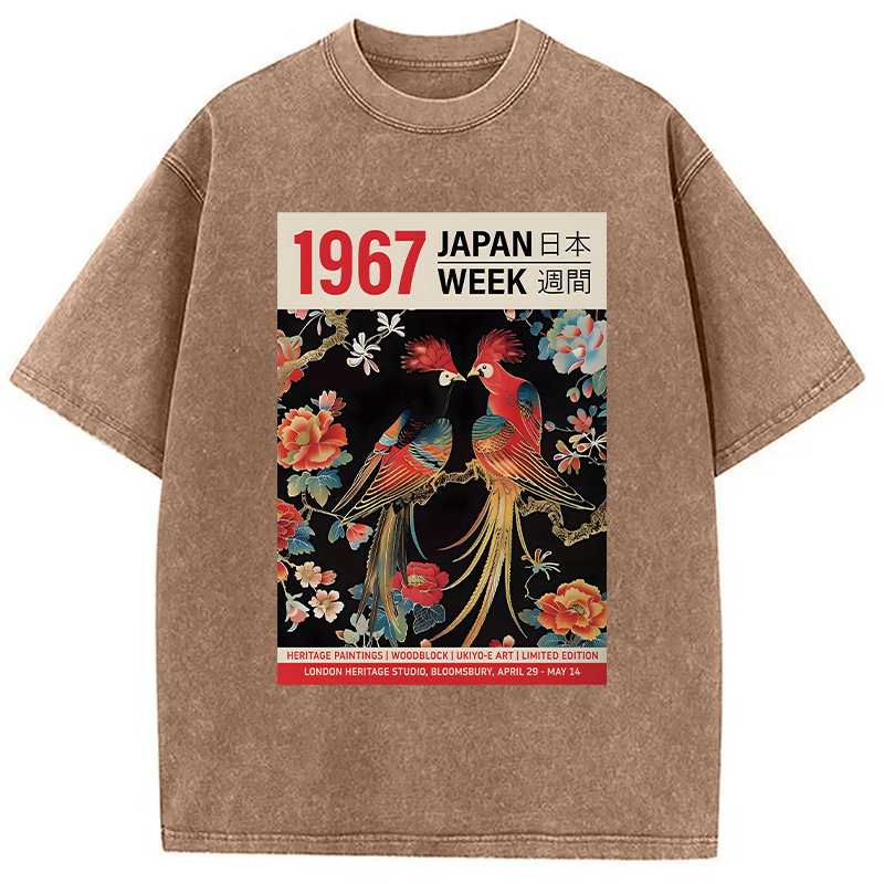 Tokyolion Love Birds Washed T-Shirt