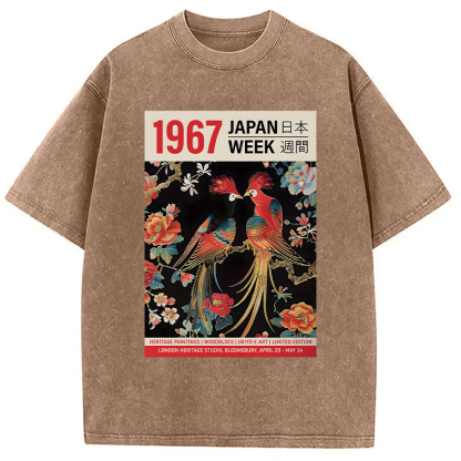 Tokyolion Love Birds Washed T-Shirt