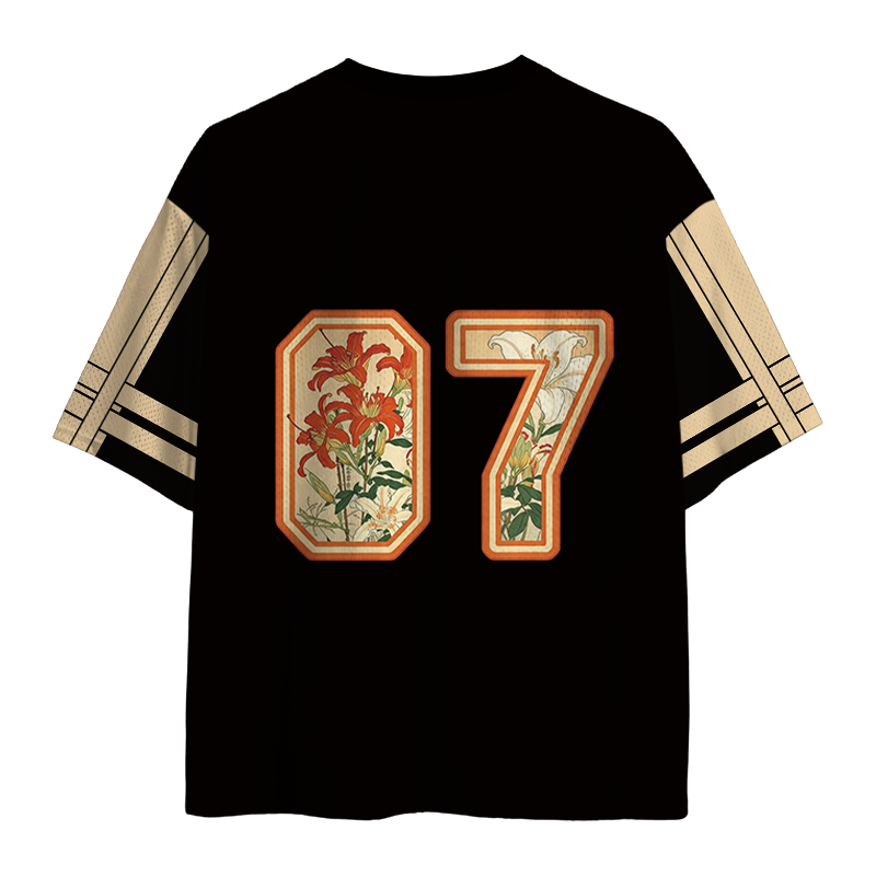 Tokyolion Red And White Lilies Mesh Jersey