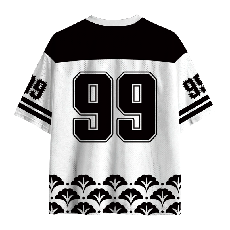 Tokyolion Retro Cat Smoking White Mesh Jersey
