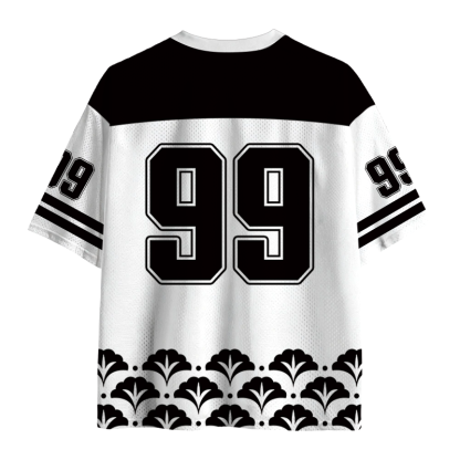 Tokyolion Retro Cat Smoking White Mesh Jersey