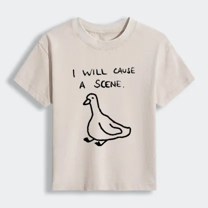 Tokyo-Lion Stupid Goose Funny Japan Retro Women's Washed T-shirt