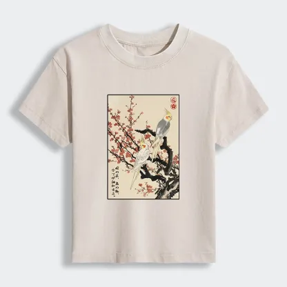 Tokyo-Lion Whispers of Silent Blossoms Women's Washed T-shirt