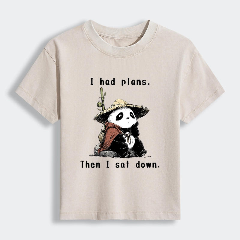 Tokyo-Lion The Maybe Later Panda Women's Washed T-shirt