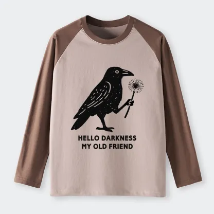 Tokyo-Lion My Old Friend The Crow Raglan Long Sleeve T-shirt