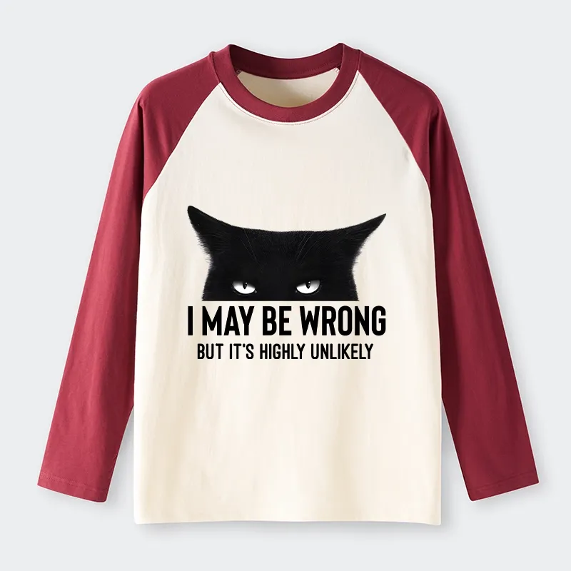 Tokyo-Lion Cat Can Do No Wrong Raglan Long Sleeve T-shirt