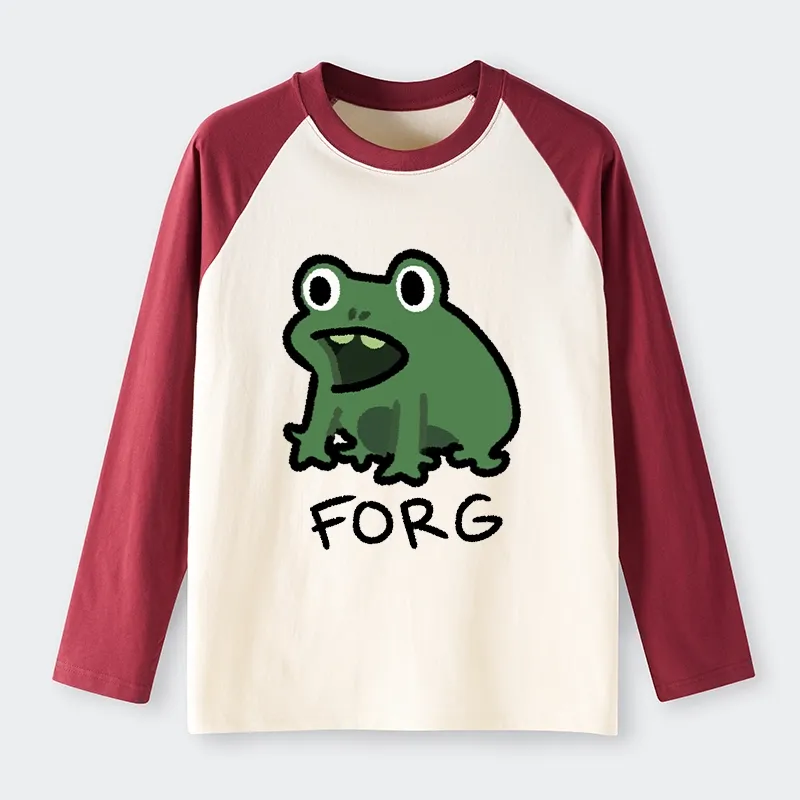 Tokyo-Lion Funny Forg Japan Raglan Long Sleeve T-shirt