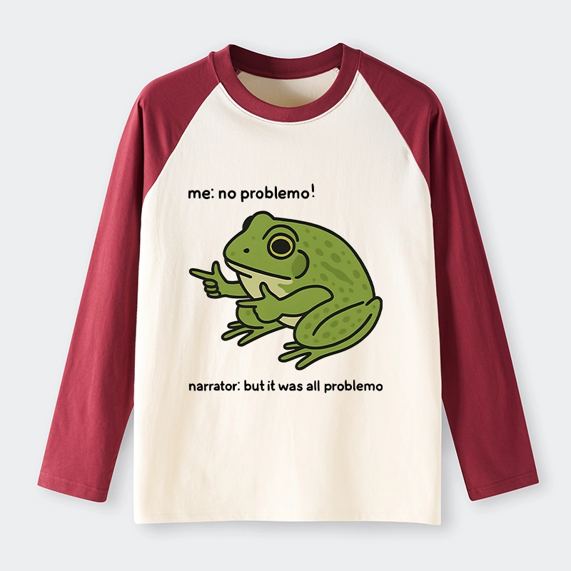 Tokyo-Lion Stupid Frog Meme Raglan Long Sleeve T-shirt