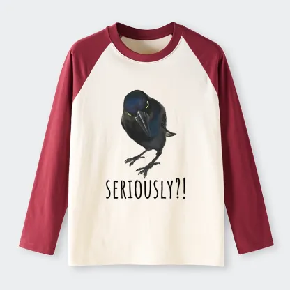 Tokyo-Lion Raven's Question Raglan Long Sleeve T-shirt