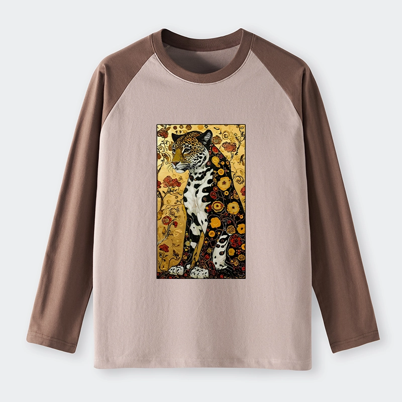 Tokyo-Lion Magnificent Leopard Raglan Long Sleeve T-shirt