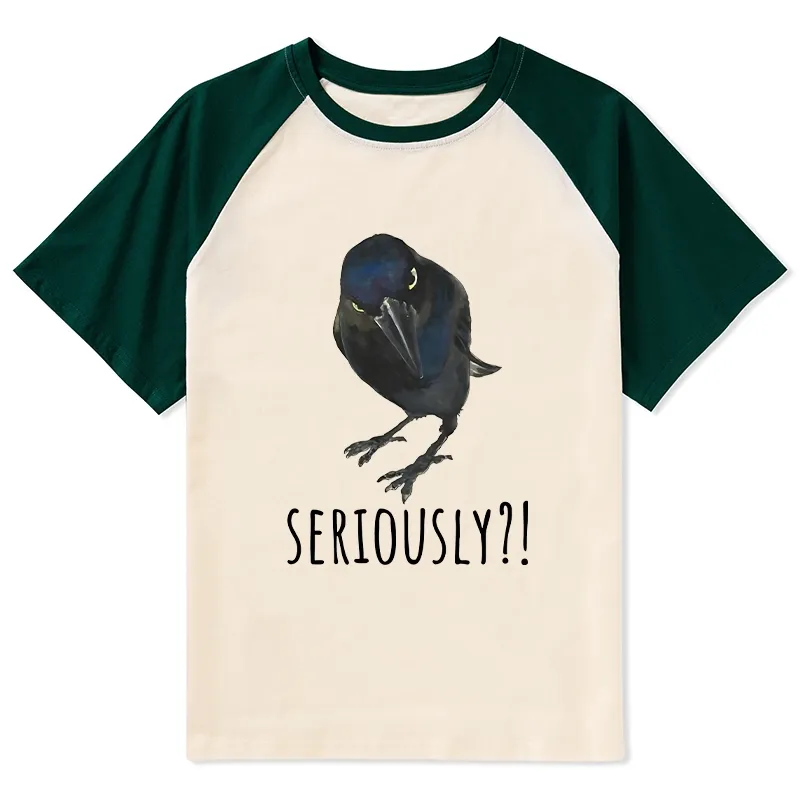 Tokyo-Lion Raven's Question Raglan T-shirt