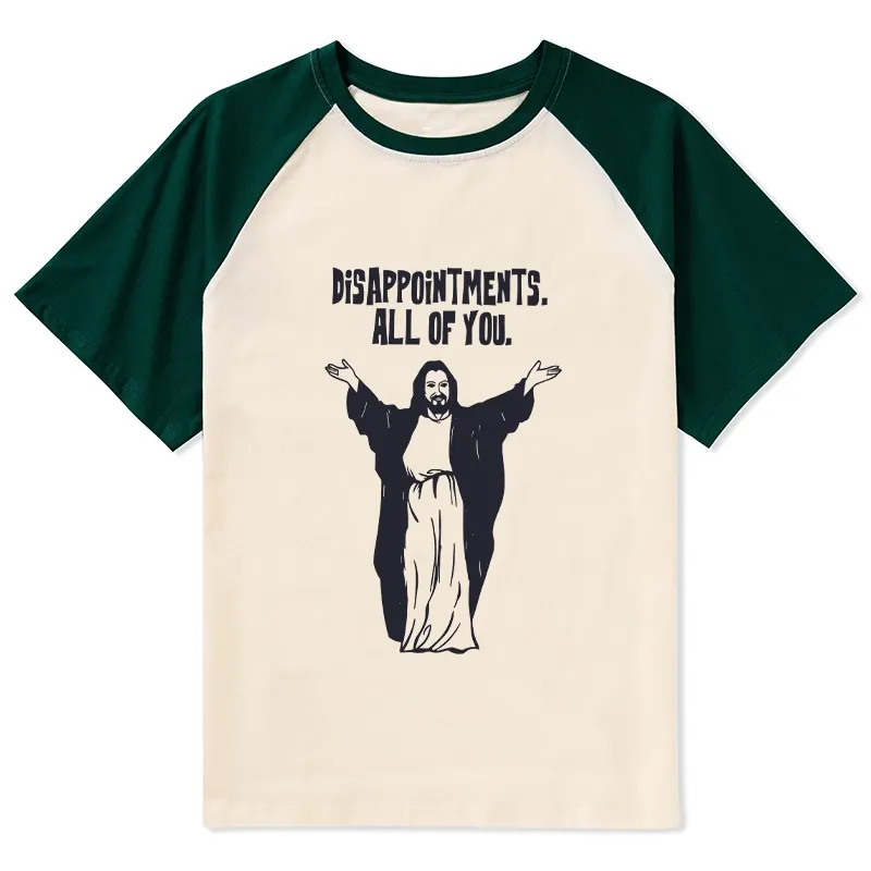 Tokyo-Lion God Gives Disappointment Raglan T-shirt