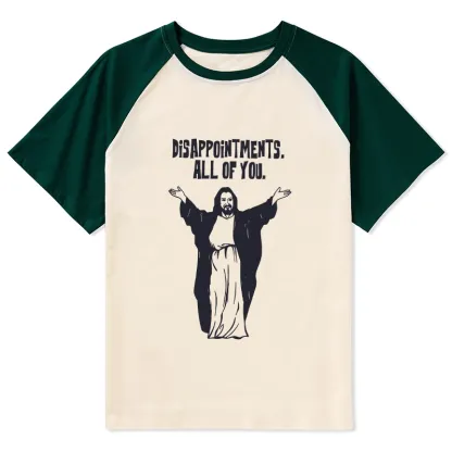 Tokyo-Lion God Gives Disappointment Raglan T-shirt