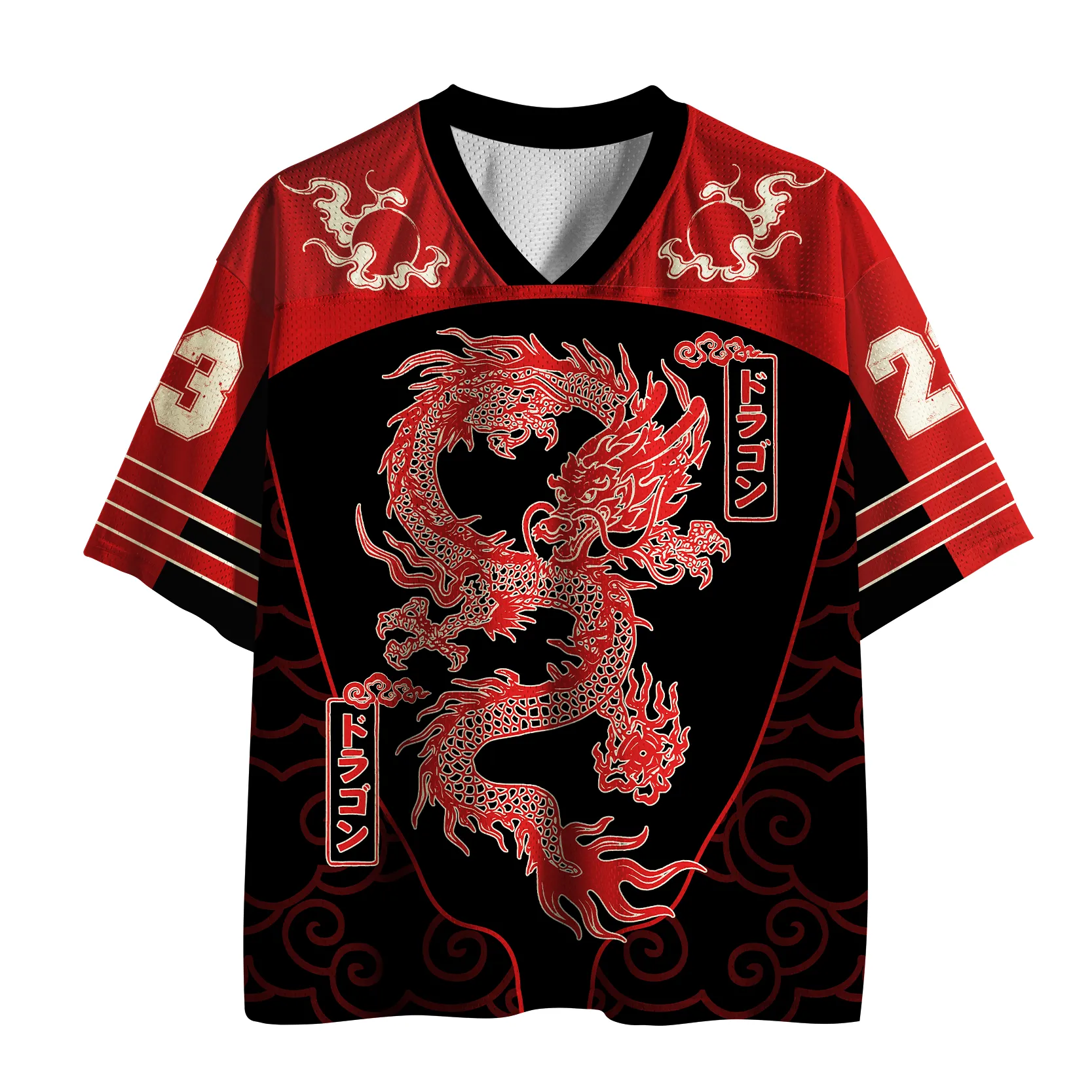 Tokyo-Lion Auspicious Dragon Cloud Mesh Jersey