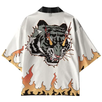 Tokyo-Lion Flame Lion Kimono Cardigan