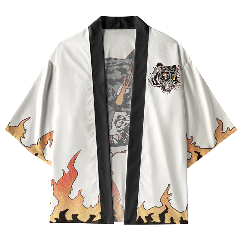 Tokyo-Lion Flame Lion Kimono Cardigan