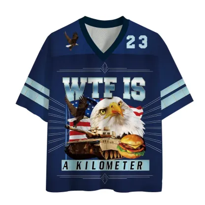 Tokyo-Lion WTF Is A Kilometer Meme Mesh Jersey