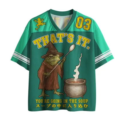 Tokyo-Lion Funny Frog Soup Mesh Jersey