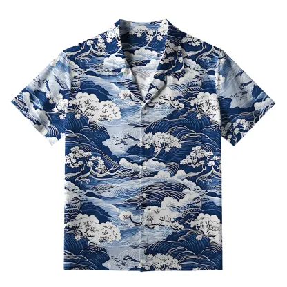Tokyo-Lion Traditional Japan Scenery Aloha Hawaiian Shirt