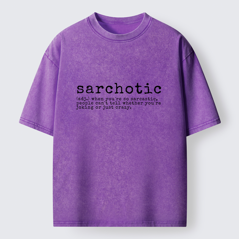 Tokyo-Lion Sarchotic Funny Washed T-Shirt