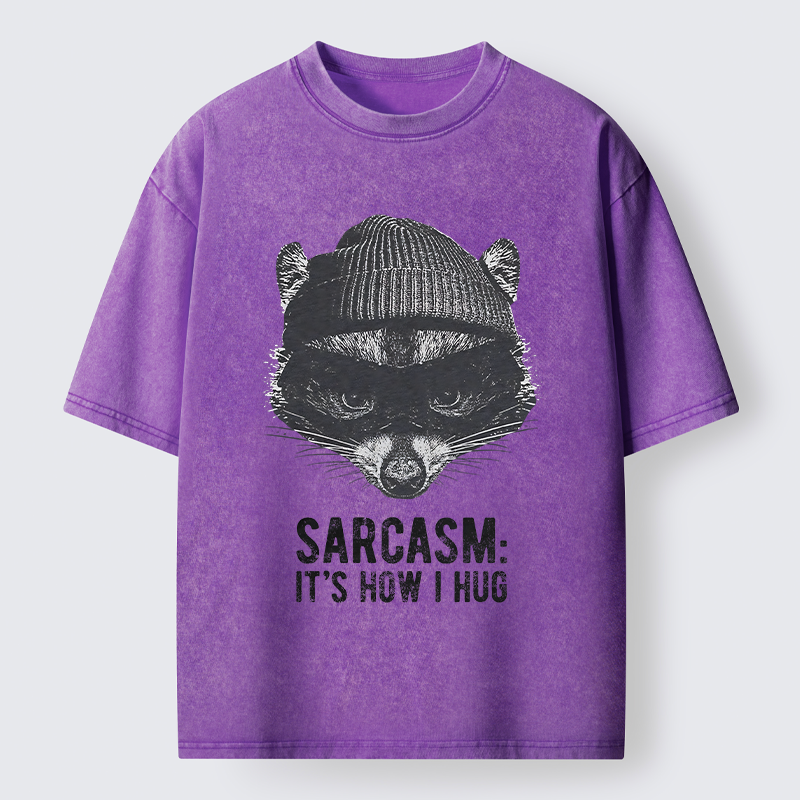 Tokyo-Lion Raccoon's Sarcasm Washed T-Shirt