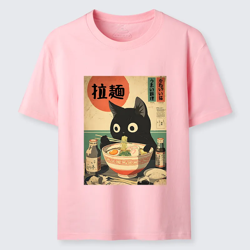 Tokyo-Lion Cat Is Eating Ramen At The Restaurant Classic T-Shirt