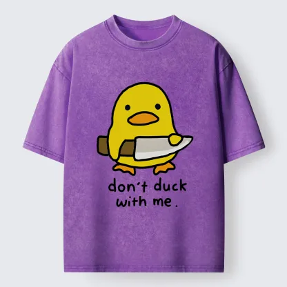 Tokyo-Lion Duck With A Knife Washed T-Shirt
