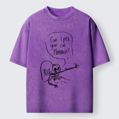 Tokyo-Lion Last Wishes Funny Washed T-Shirt