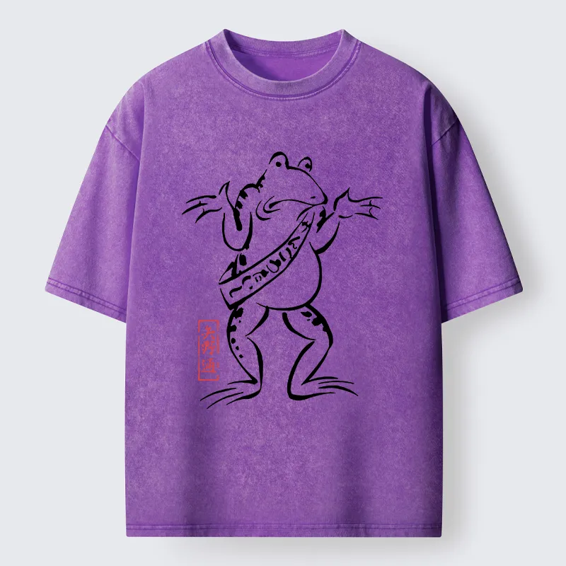 Tokyo-Lion Helpless Frog Washed T-Shirt
