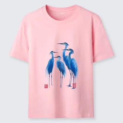 Tokyo-Lion Flocks Of Great Blue Herons Classic T-Shirt