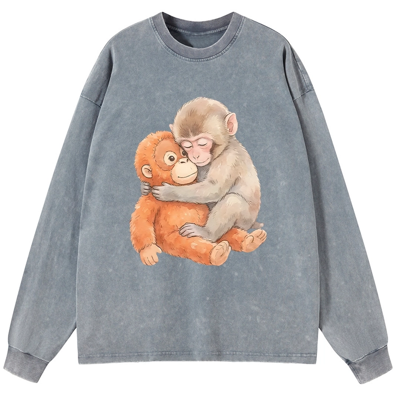 Tokyo-Lion Poor Punch Washed Long Sleeve T-Shirt-Tokyo-Lion