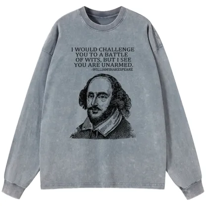 Tokyo-Lion Your Intelligence Is Inferior To Mine Washed Long Sleeve T-Shirt-Tokyo-Lion
