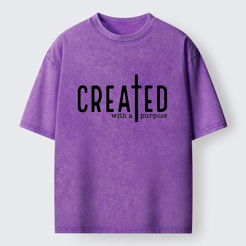 Tokyo-Lion Created To Have A Meaning Washed T-Shirt-Tokyo-Lion
