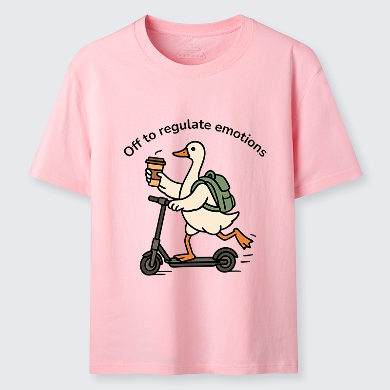 Tokyo-Lion Scooter-Riding Duck’s Self-Care Classic T-Shirt