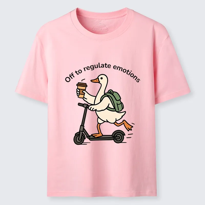 Tokyo-Lion Scooter-Riding Duck’s Self-Care Classic T-Shirt