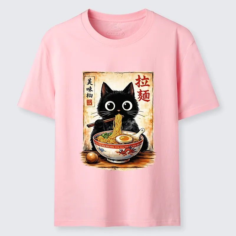 Tokyo-Lion Cute Cat Slurping Ramen Classic T-Shirt
