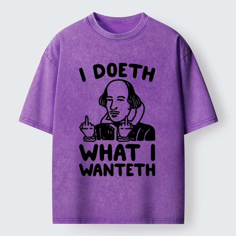 Tokyo-Lion Old English Shakespeare Meme Washed T-Shirt