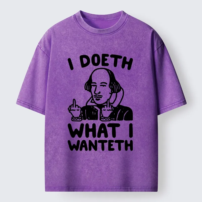 Tokyo-Lion Old English Shakespeare Meme Washed T-Shirt