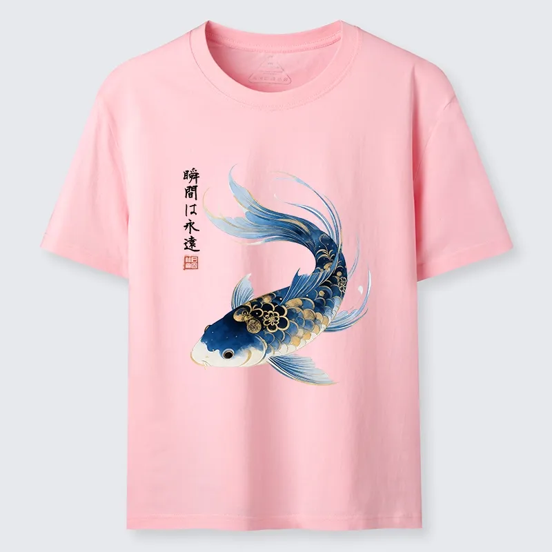 Tokyo-Lion Elegant Koi Fish Watercolor Art Classic T-Shirt-Tokyo-Lion