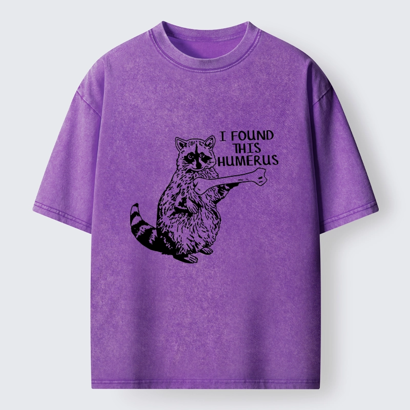 Tokyo-Lion Raccoon Found This Humerus Meme Washed T-Shirt-Tokyo-Lion