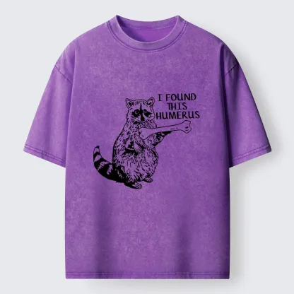 Tokyo-Lion Raccoon Found This Humerus Meme Washed T-Shirt-Tokyo-Lion