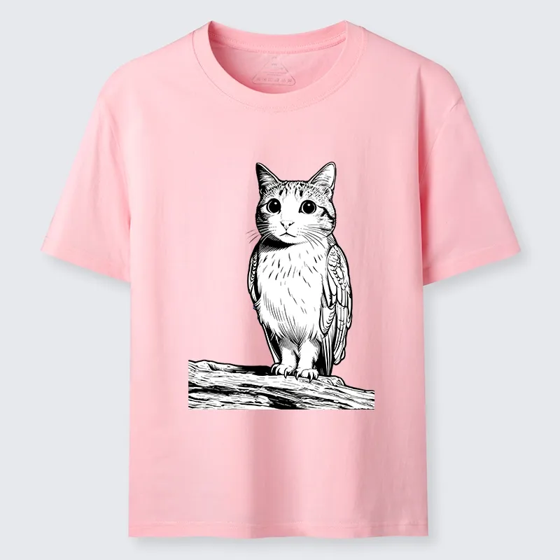 Tokyo-Lion Funny Cat Owl Fusion Art Classic T-Shirt